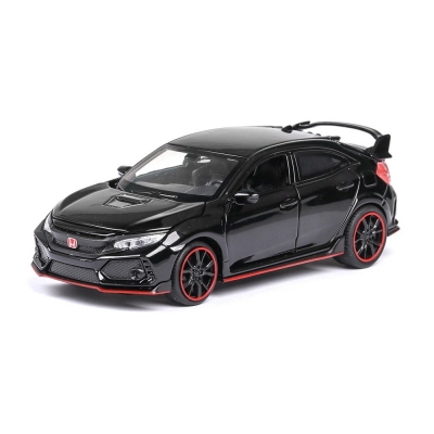Honda Civic FC Type Black Color 1:32 Pullback Die Cast Car Collection Honda Civic FC Type Black Color 1:32 Pullback Die Cast Car Collection
